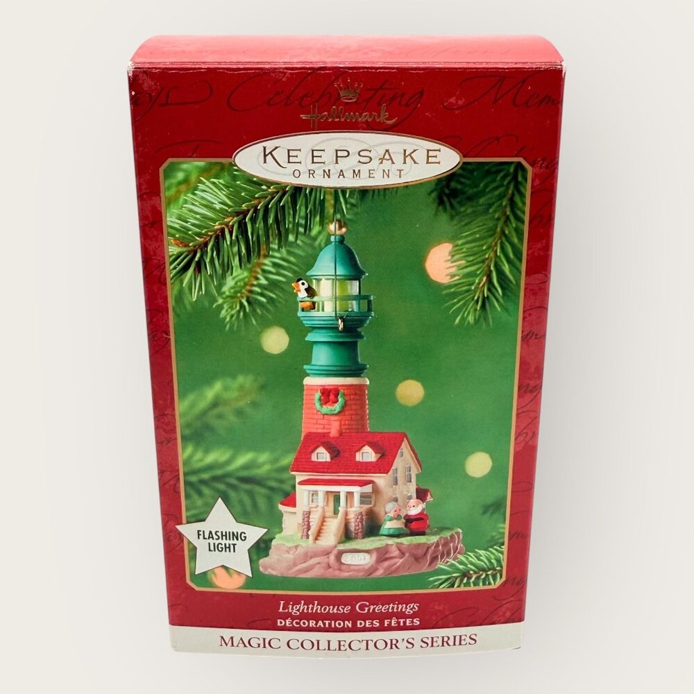 Hallmark Keepsake Ornament Lighthouse Greetings 2001 Magic Collectors Series